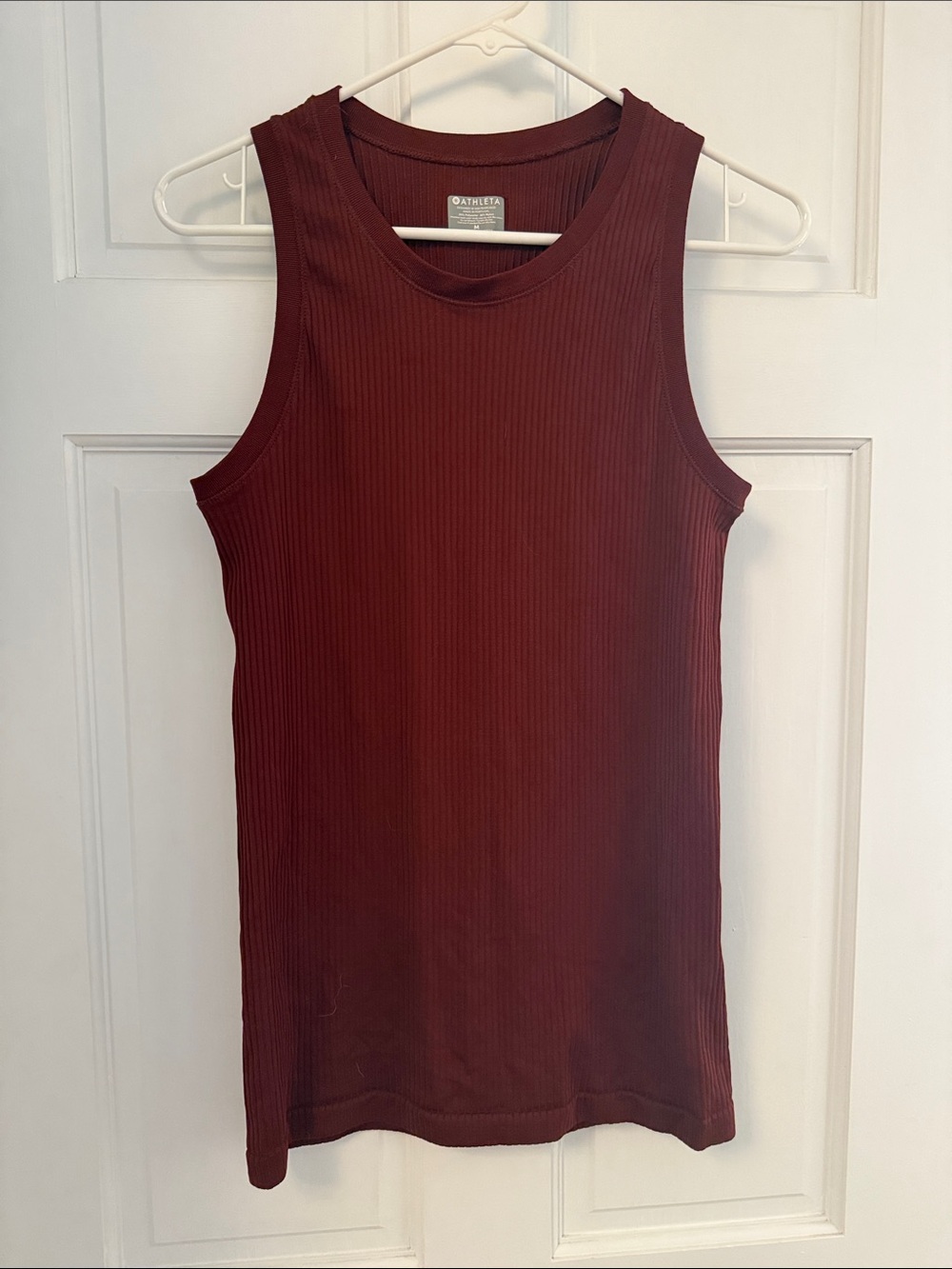 Athleta Ribbed Sleeveless Tank in Wine